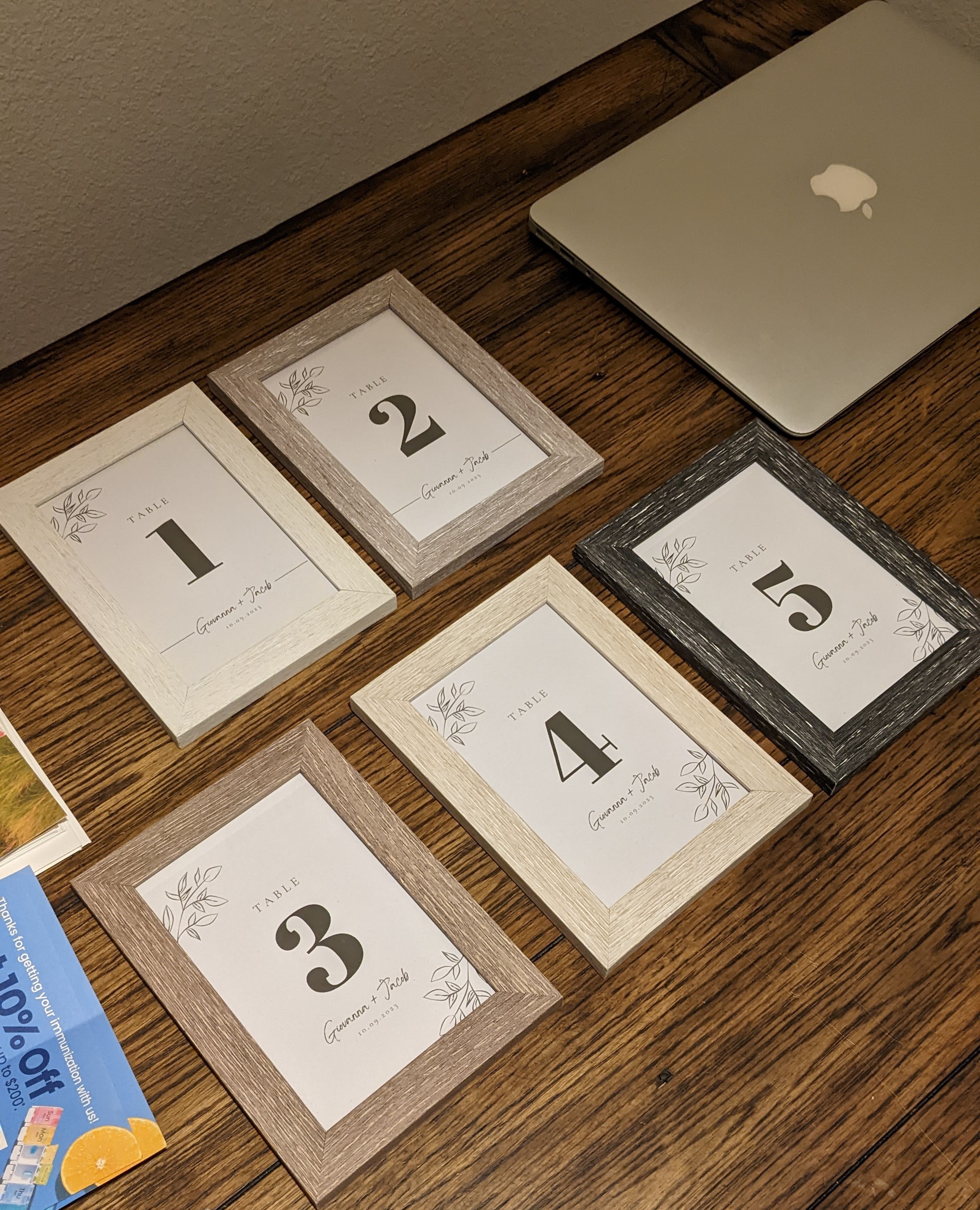 table numbers